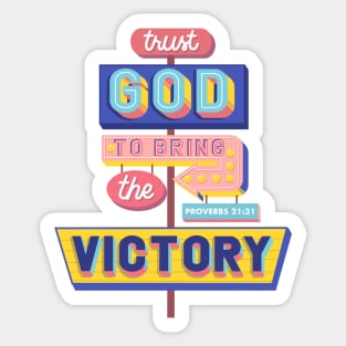 Proverbs 21 31 Bible Verse Lettering Art Typography Sticker